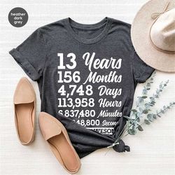 13th birthday shirt, 13th birthday crewneck sweatshirt, 13th birthday gift, gifts for her, girls birthday outfit, gifts