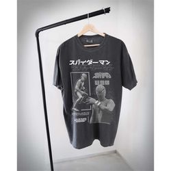 vintage styled japanese spider man t-shirt, japanese shirt, spider man shirt, retro streetwear shirt, comic book shirt