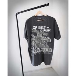vintage styled spider punk shirt, spiderman across the spiderverse, spiderverse shirt, spiderman shirt, spiderman shirt