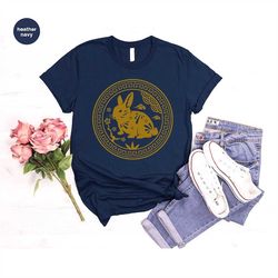 year of the rabbit 2023 tee, lunar new year outfit, chinese new year 2023 t-shirt, new year party shirts, floral chinese