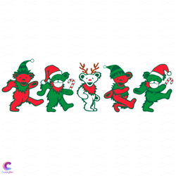 grateful dead dancing bears christmas svg, trending svg, grateful dead svg, danc