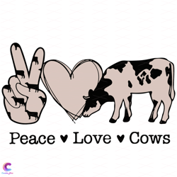 peace love cows svg, trending svg, cow svg, peace svg, love svg, cow love svg, c