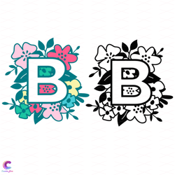 floral letter b png, trending png, flower b font png, floral letter png, monogra