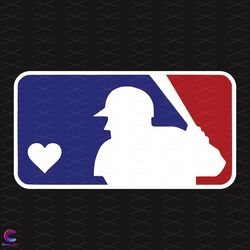 mlb inspired heart baseball logo svg, trending svg, mlb svg, baseball svg, baseb