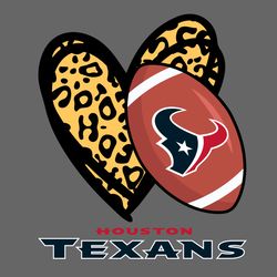 houston texans leopard heart svg