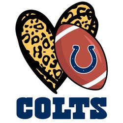 indianapolis colts leopard heart svg