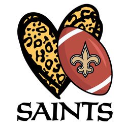 new orleans saints leopard heart svg