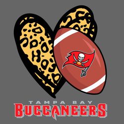 tampa bay buccaneers leopard heart svg