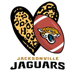 jacksonville jaguars leopard heart svg