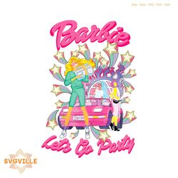 come on barbie lets go party barbie vintage doll png file