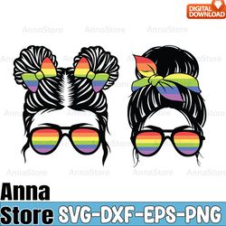 rainbow bun mom and kids lgbtq pride png,pride png,lgbt png,lesbian png ,gay png,bisexual png,transgender png,queer png