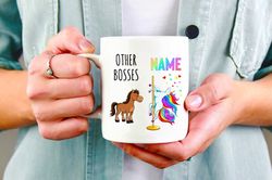 national boss day gift, boss unicorn mug, funny boss mug, gift for boss, boss leaving