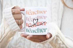 cute teacher mug teacher gift birthday gift for teacher christmas gift for teacher fa