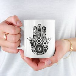 Hamsa Symbol Coffee Mug Microwave and Dishwasher S