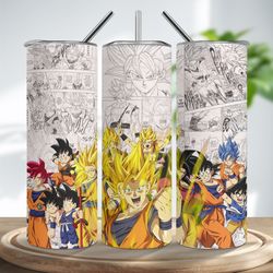 dragon ball z comic tumbler, comics tumbler, comics skinny tumbler