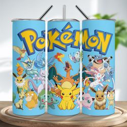 pokemon stainless steel tumbler, pokemon tumbler, pokemon skinny tumbler