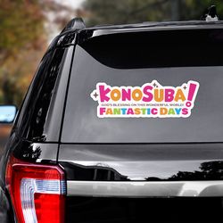 anime decal, konosuba sticker, konosuba decal for car, manga sticker for car, manga decal for car, anime sticker