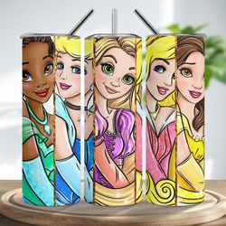 princess tumbler design, princess skinny tumbler