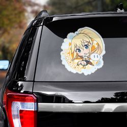 konosuba sticker, konosuba decal for car, anime sticker, darkness sticker for car, manga decal for car, anime decal