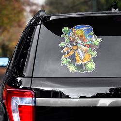 konosuba decal for car, anime decal, anime sticker, darkness sticker for car, manga decal for car, konosuba sticker