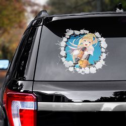 anime decal, konosuba sticker, konosuba decal for car, anime sticker, darkness sticker for car, manga decal for car