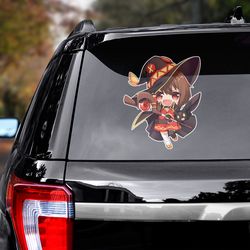 konosuba sticker, konosuba decal for car, anime decal, anime sticker, megumin sticker for car, manga decal for car