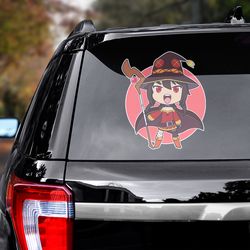 anime decal, konosuba decal for car, anime sticker, megumin sticker for car, manga decal for car, konosuba sticker