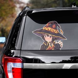 anime decal, konosuba sticker, konosuba decal for car, megumin sticker for car, manga decal for car, anime sticker