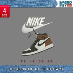 nike and shoes  / nike embroidery design / logo design / embroidery pattern / design pes dst vp3  format