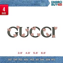gucci loves  / gucci embroidery design / logo design / embroidery pattern / design pes dst vp3  format
