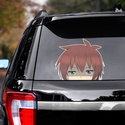anime decal, konosuba sticker, konosuba decal for car, anime sticker, satou kazuma sticker for car, manga decal for car