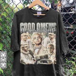 good omens movie shirt, aziraphale 90s y2k vintage retro style sweatshirt, crowley 2023 movie bootleg unisex gift for fa