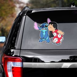 lilo and stitch decal for car, lilo and stitch sticker, movie decal, movie sticker for car, movie sticker