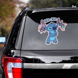 movie sticker for car, lilo and stitch decal for car, movie decal, movie sticker, lilo and stitch sticker