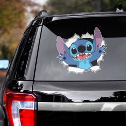 movie sticker for car, lilo and stitch sticker, movie decal, movie sticker, lilo and stitch decal for car