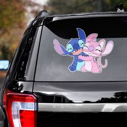 lilo and stitch sticker, lilo and stitch decal for car, movie sticker, movie sticker for car, disney crocs, movie decal