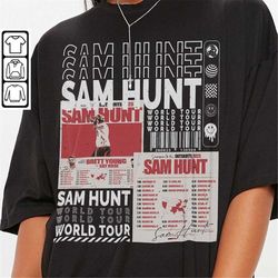 sam hunt music shirt, 90s y2k merch vintage sam hunt extends tour 2023 tickets album  png gift for fan l805m