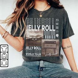 jelly roll music shirt, 90s y2k merch vintage jelly roll backroad baptism tour 2023 tickets album whitsitt chapel graphi