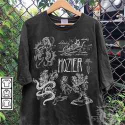 hozier doodle art shirt, vintage hozier lyrics art tattoo album graphic design tour gift for fan sweatshirt hoodie v1 l7