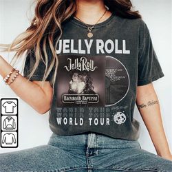 jelly roll music shirt, 90s y2k merch vintage jelly roll backroad baptism tour 2023 tickets album gift for fan l805m