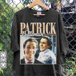 patrick bateman psycho movie shirt, patrick 90s y2k vintage retro style sweatshirt, bateman horror movie bootleg gift fo