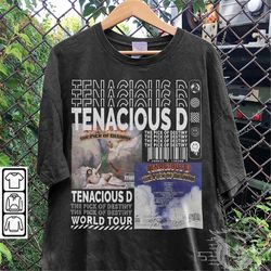 tenacious d music shirt, sweatshirt y2k 90s merch vintage album v1 the pick of destiny tickets graphic tee l806m