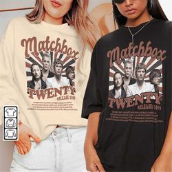 matchbox twenty merch music shirt, matchbox twenty rock tour music graphic tee, matchbox twenty vintage retro merch swea