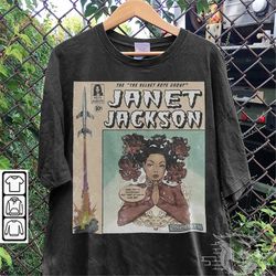 janet jackson comic shirt, 90s vintage merch book art the velvet rope album world tour 2023 graphic tee unisex gift hood
