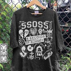 5 seconds of summer doodle art shirt, merch vintage 5sos5 album lyric sweatshirt hoodie, 5sos tattoos tour 2023 v1 l706