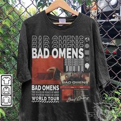 bad omens music shirt, sweatshirt y2k 90s merch vintage album the death of peace of mind bad omens tour 2023 tickets gra