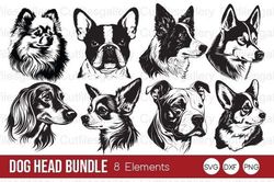 Dog Head Bundle SVG, Dog SVG, Dog PNG