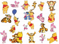 winnie the pooh layered svg, winnie the pooh png, pooh svg bundle, winnie the pooh cricut, tigger eeyo e and piglet .