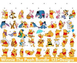 winnie the pooh 4 pack 4 file  buy 1 get 3 free- vector files svg bundle, layered vector files, svg for .