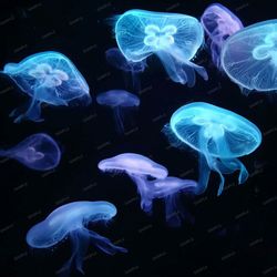 jellyfish seamless tileable repeating pattern